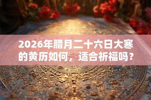 2026年腊月二十六日大寒的黄历如何，适合祈福吗？
