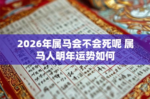 2026年属马会不会死呢 属马人明年运势如何