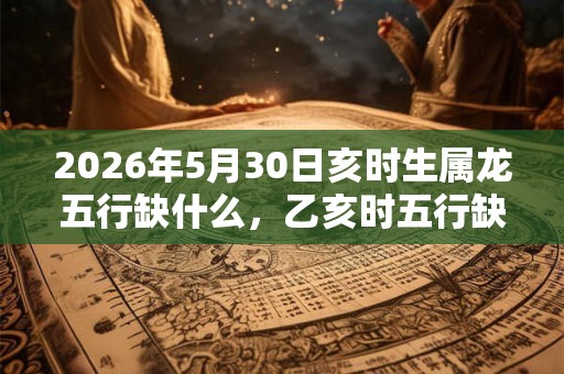 2026年5月30日亥时生属龙五行缺什么，乙亥时五行缺什么
