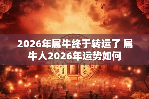 2026年属牛终于转运了 属牛人2026年运势如何 2026年属牛终于转运了 属牛人2026年运势如何