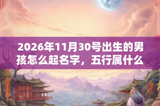 2026年11月30号出生的男孩怎么起名字,五行属什么 2026年11月30号出生的男孩怎么起名字,五行属什么