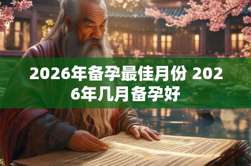 2026年备孕最佳月份 2026年几月备孕好 2026年备孕最佳月份 2026年几月备孕好