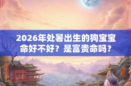 2026年处暑出生的狗宝宝命好不好?是富贵命吗? 2026年处暑出生的狗宝宝命好不好?是富贵命吗?
