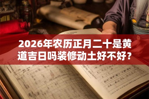 2026年农历正月二十是黄道吉日吗装修动土好不好？