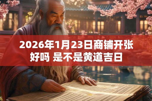 2026年1月23日商铺开张好吗 是不是黄道吉日