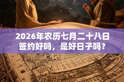 2026年农历七月二十八日签约好吗,是好日子吗? 2026年农历七月二十八日签约好吗,是好日子吗?