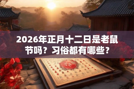 2026年正月十二日是老鼠节吗?习俗都有哪些? 2026年正月十二日是老鼠节吗?习俗都有哪些?