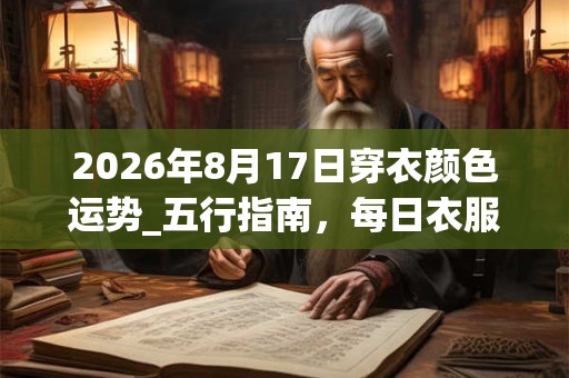2026年8月17日穿衣颜色运势_五行指南,每日衣服颜色幸运色 2026年8月17日穿衣颜色运势_五行指南,每日衣服颜色幸运色
