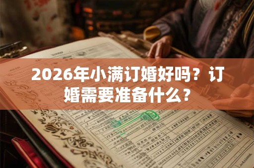 2026年小满订婚好吗？订婚需要准备什么？