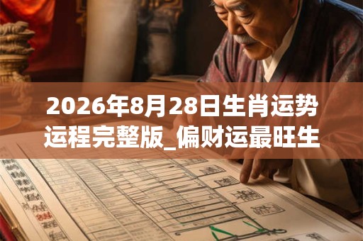 2026年8月28日生肖运势运程完整版_偏财运最旺生肖