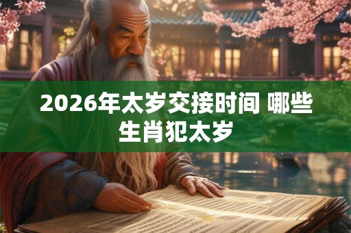 2026年太岁交接时间 哪些生肖犯太岁 2026年太岁交接时间 哪些生肖犯太岁