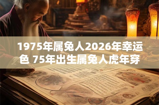 1975年属兔人2026年幸运色 75年出生属兔人虎年穿什么颜色衣服好 1975年属兔人2026年幸运色 75年出生属兔人虎年穿什么颜色衣服好
