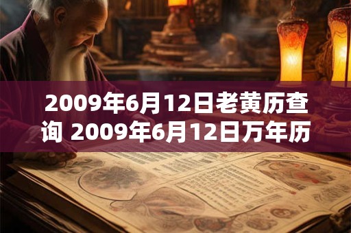 2009年6月12日老黄历查询 2009年6月12日万年历黄道吉日