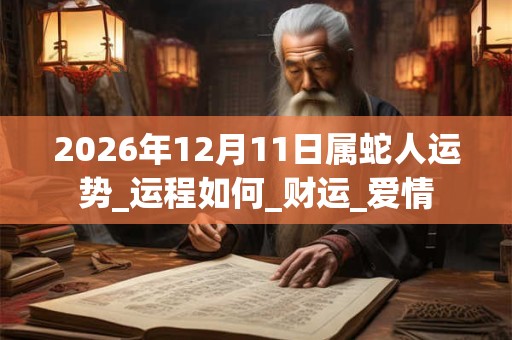 2026年12月11日属蛇人运势_运程如何_财运_爱情
