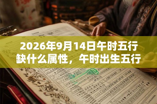 2026年9月14日午时五行缺什么属性，午时出生五行缺什么