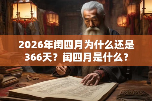 2026年闰四月为什么还是366天?闰四月是什么? 2026年闰四月为什么还是366天?闰四月是什么?