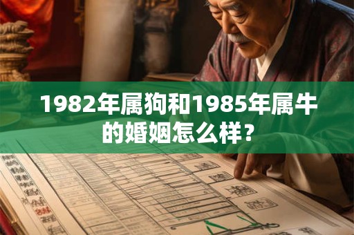 1982年属狗和1985年属牛的婚姻怎么样? 1982年属狗和1985年属牛的婚姻怎么样?