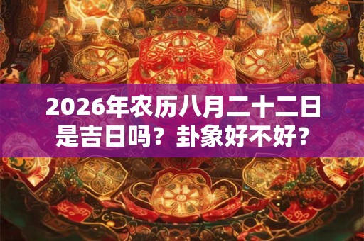 2026年农历八月二十二日是吉日吗?卦象好不好? 2026年农历八月二十二日是吉日吗?卦象好不好?