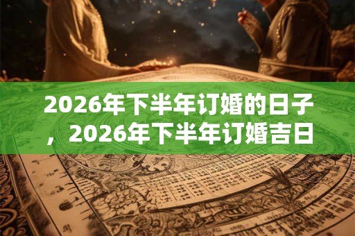 2026年下半年订婚的日子,2026年下半年订婚吉日一览表 2026年下半年订婚的日子,2026年下半年订婚吉日一览表