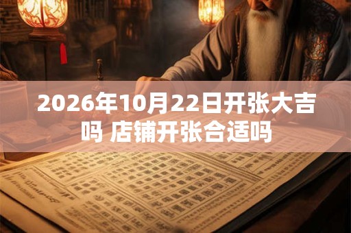 2026年10月22日开张大吉吗 店铺开张合适吗 2026年10月22日开张大吉吗 店铺开张合适吗