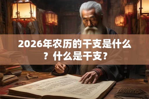 2026年农历的干支是什么?什么是干支? 2026年农历的干支是什么?什么是干支?