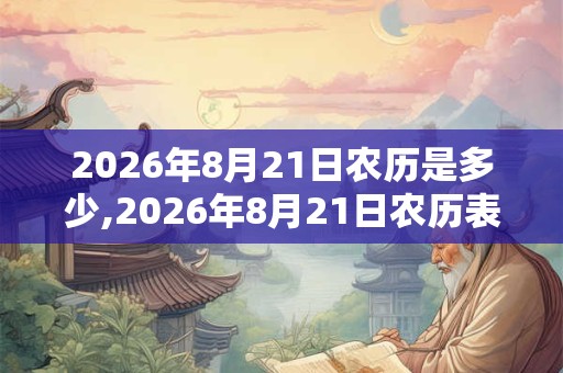 2026年8月21日农历是多少,2026年8月21日农历表 2026年8月21日农历是多少,2026年8月21日农历表