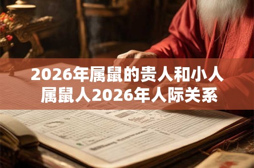2026年属鼠的贵人和小人 属鼠人2026年人际关系