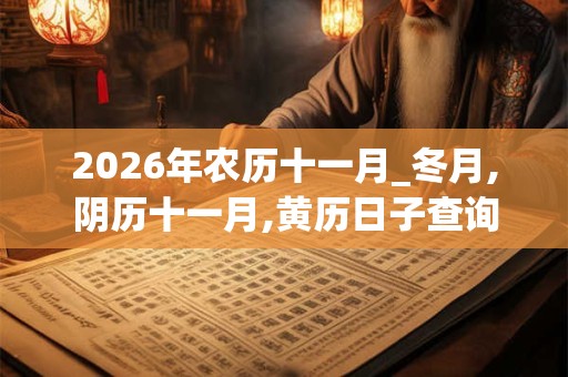 2026年农历十一月_冬月,阴历十一月,黄历日子查询,黄道吉日 2026年农历十一月_冬月,阴历十一月,黄历日子查询,黄道吉日