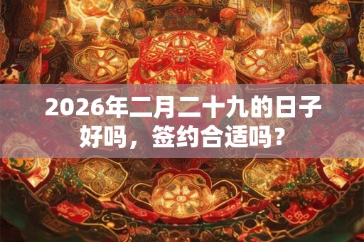 2026年二月二十九的日子好吗,签约合适吗? 2026年二月二十九的日子好吗,签约合适吗?