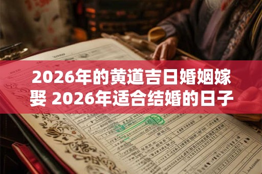 2026年的黄道吉日婚姻嫁娶 2026年适合结婚的日子 2026年的黄道吉日婚姻嫁娶 2026年适合结婚的日子