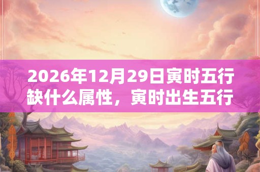 2026年12月29日寅时五行缺什么属性,寅时出生五行缺什么 2026年12月29日寅时五行缺什么属性,寅时出生五行缺什么