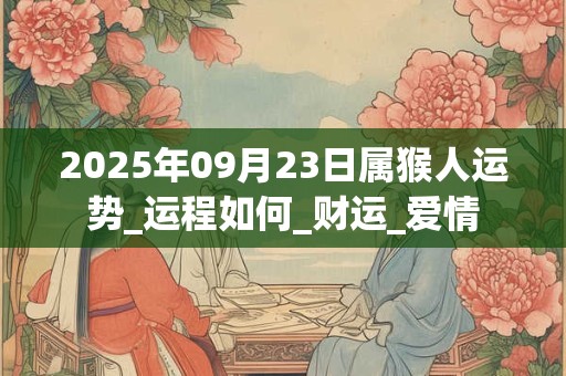 2025年09月23日属猴人运势_运程如何_财运_爱情 2025年09月23日属猴人运势_运程如何_财运_爱情