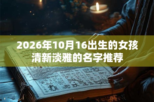 2026年10月16出生的女孩清新淡雅的名字推荐 2026年10月16出生的女孩清新淡雅的名字推荐