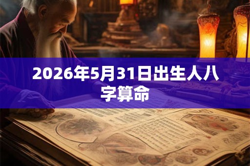 2026年5月31日出生人八字算命 2026年5月31日出生人八字算命