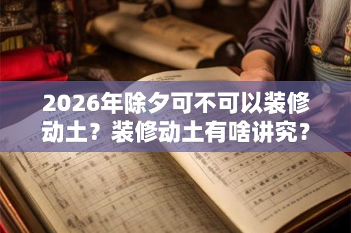 2026年除夕可不可以装修动土?装修动土有啥讲究? 2026年除夕可不可以装修动土?装修动土有啥讲究?