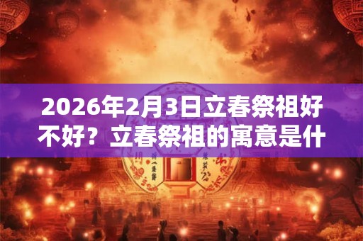 2026年2月3日立春祭祖好不好？立春祭祖的寓意是什么？