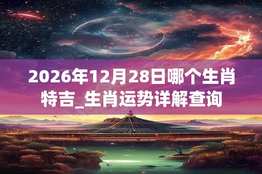 2026年12月28日哪个生肖特吉_生肖运势详解查询