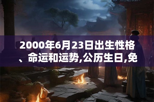 2000年6月23日出生性格、命运和运势,公历生日,免费算命