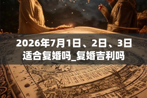 2026年7月1日、2日、3日适合复婚吗_复婚吉利吗 2026年7月1日、2日、3日适合复婚吗_复婚吉利吗