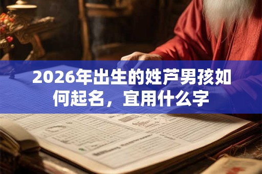 2026年出生的姓芦男孩如何起名，宜用什么字