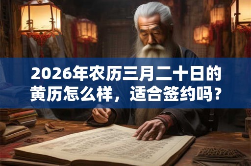 2026年农历三月二十日的黄历怎么样，适合签约吗？