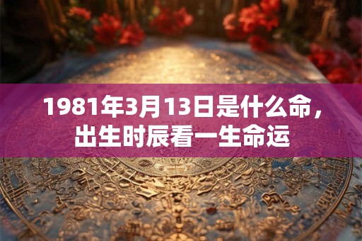 1981年3月13日是什么命,出生时辰看一生命运 1981年3月13日是什么命,出生时辰看一生命运