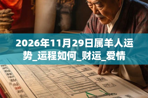 2026年11月29日属羊人运势_运程如何_财运_爱情 2026年11月29日属羊人运势_运程如何_财运_爱情