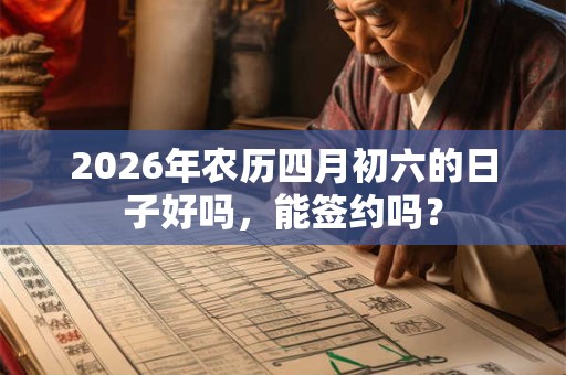2026年农历四月初六的日子好吗,能签约吗? 2026年农历四月初六的日子好吗,能签约吗?