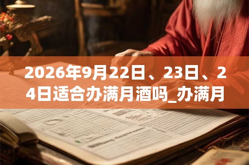 2026年9月22日、23日、24日适合办满月酒吗_办满月酒吉利吗 2026年9月22日、23日、24日适合办满月酒吗_办满月酒吉利吗