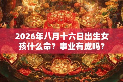 2026年八月十六日出生女孩什么命?事业有成吗? 2026年八月十六日出生女孩什么命?事业有成吗?