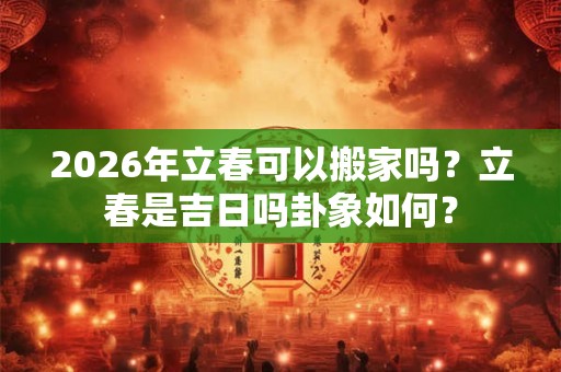 2026年立春可以搬家吗？立春是吉日吗卦象如何？