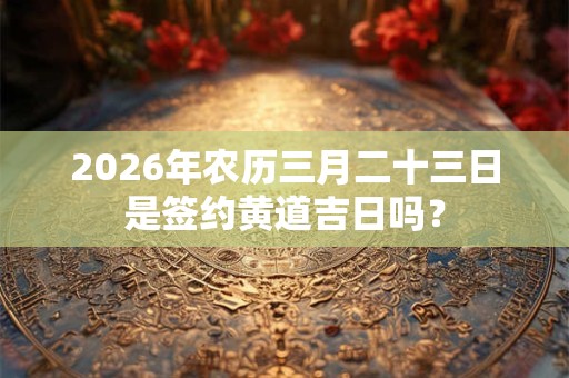 2026年农历三月二十三日是签约黄道吉日吗? 2026年农历三月二十三日是签约黄道吉日吗?