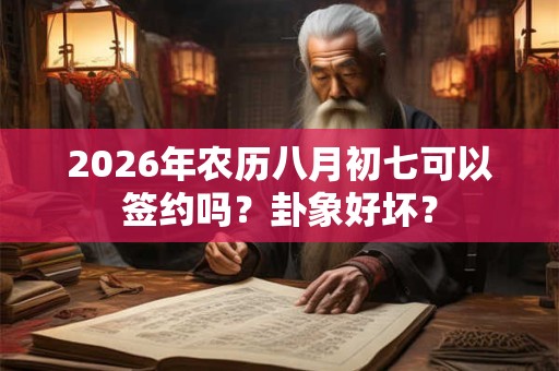 2026年农历八月初七可以签约吗?卦象好坏? 2026年农历八月初七可以签约吗?卦象好坏?