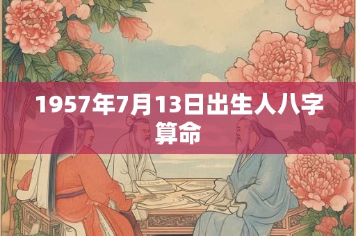 1957年7月13日出生人八字算命